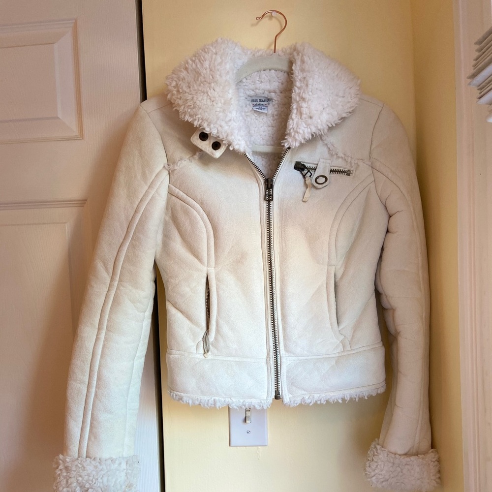 GUESS Aviator Jacket in Cream